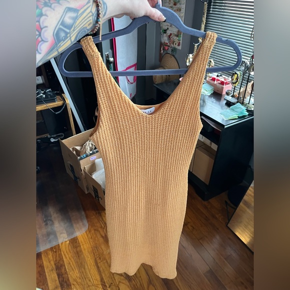 Gilli Dresses & Skirts - Gilli Peachy Tan Knit Tank Dress
